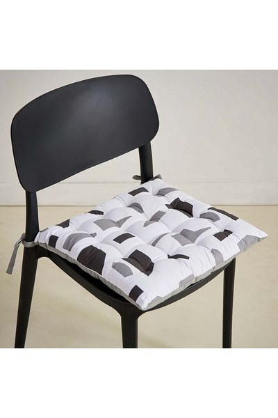 Home Box Snazzy Astrix Printed Chair Pad 40x40 cm