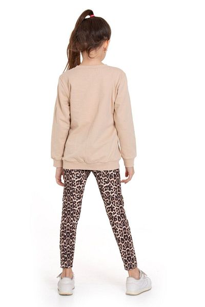 Cici kız Baby Junior New Season Girl's Leopard and Sequin Patterned Children's Set