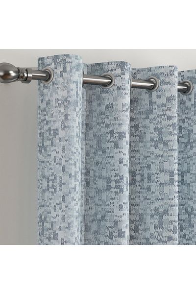 Home Box Madrid 2-Piece Jacquard Blackout Extra Long Curtain Set 140x300 cm