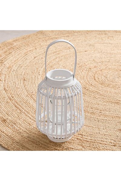 Home Box Willa Willow Lantern with Glass Votive 12.5x12.5x50 cm