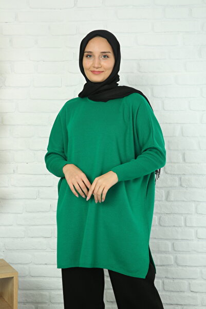 NİSUM MODA Knitting Tunic with Side Slip