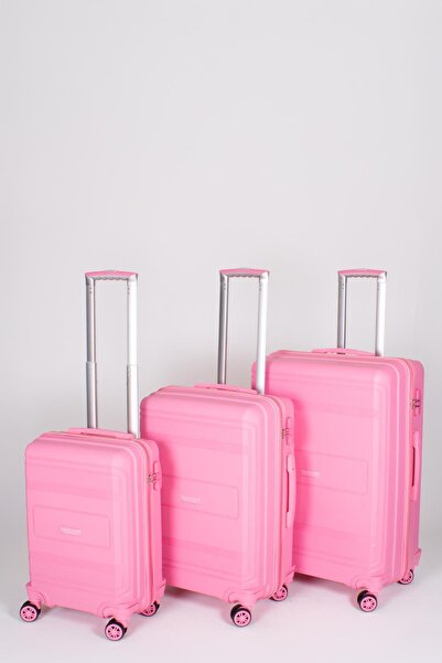 Travel POLO 3'lü Valiz Seti Kırılmaz Fuşya 1017