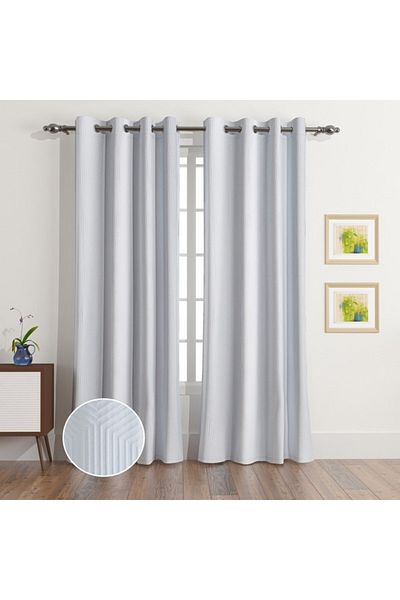 Home Box Snowy Cotton Curtain Pair 140x240 cm