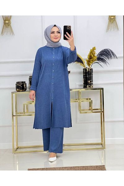 NİSUM MODA Long Shirt Kit Suit