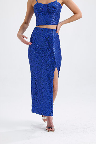 Sense Спідниця з еластичним поясом, підкладкою та паєтками | ETK35405 Saks