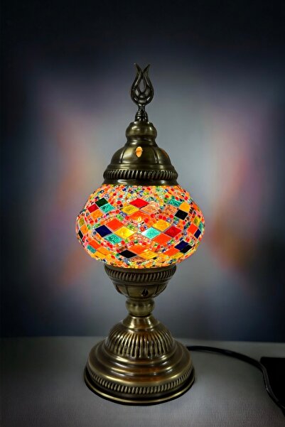 YILDIZ Masaüstü Dekoratif El Yapımı Mozaik Lamba - Multicolor