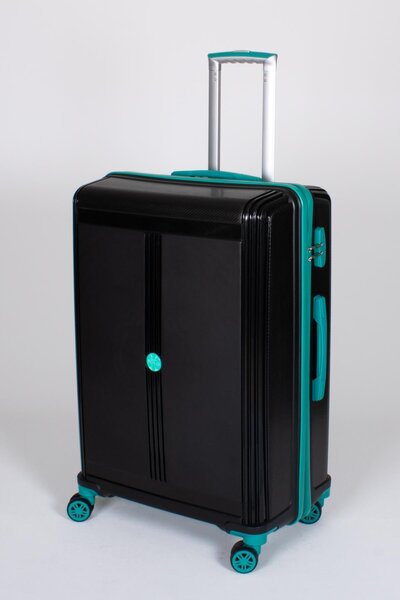 Travel POLO 3'lü Valiz Seti Kırılmaz Siyah Cam Göbeği 1018