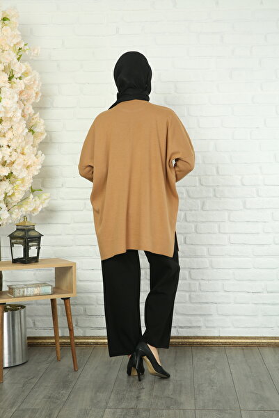 NİSUM MODA Knitting Tunic with Side Slip