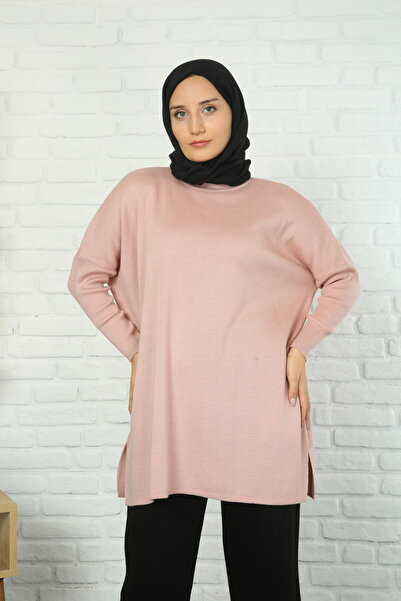 NİSUM MODA Knitting Tunic with Side Slip