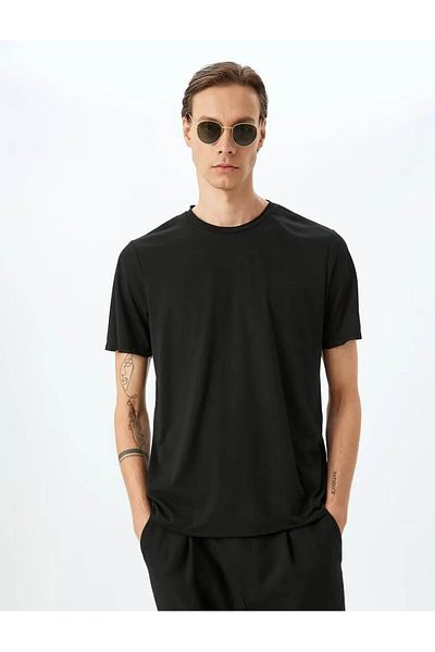 Koton Ανδρικό Μαύρο T-Shirt - 5SAM10032HK