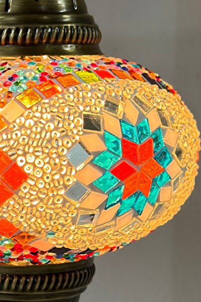 YILDIZ Masaüstü Dekoratif El Yapımı Mozaik Lamba - Multicolor