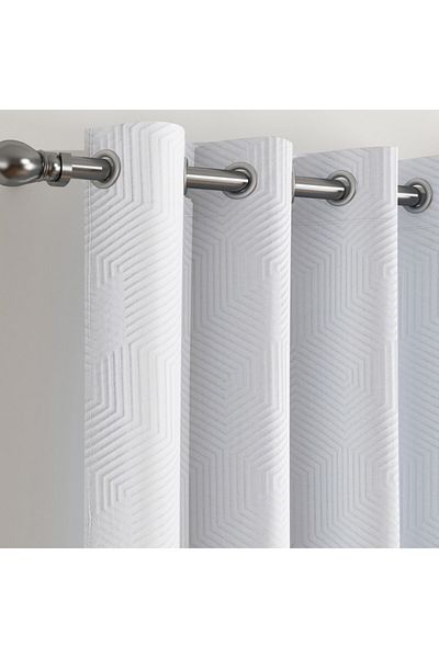 Home Box Snowy Cotton Curtain Pair 140x240 cm