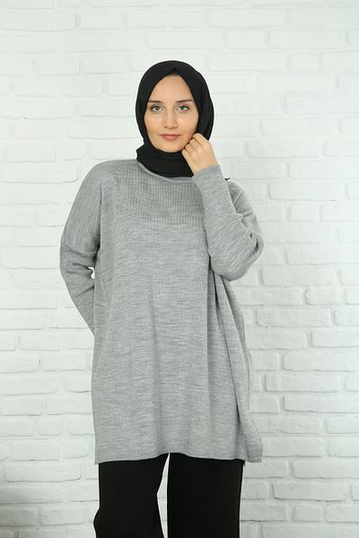NİSUM MODA Knitting Tunic with Side Slip