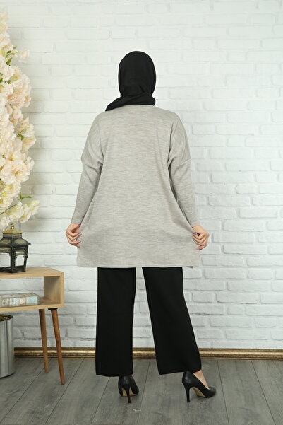 NİSUM MODA Knitting Tunic with Side Slip