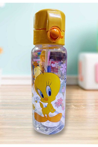 izmir yazici servis Tweety Flask with Silicone Straw 500 Ml.