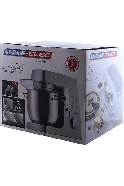 ALSAIF ELEC Stand Mixer 8 speeds Size: 6.7 liters 800 watts