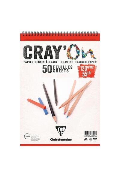 Clairefontaine A3 120gr 50 ورقة لوحة رسم حلزونية علوية - قرص مضغوط 966519