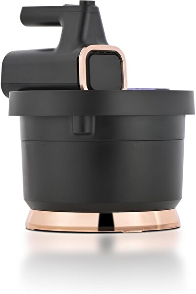 ALSAIF Electric Handheld Mixer with Bowl 6 Speed Settings 3.5 Liter Black and Gold