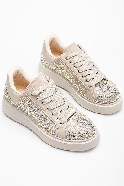 Hayalimdeki Ayakkabı Romee Women's Beige Skin Stone Sports Shoes