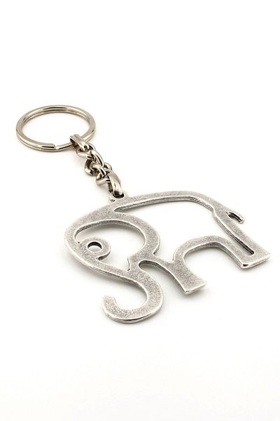 Solfera Elephant Shaped Blessings Fortune Luck Ancient Metal Keychain Kc209
