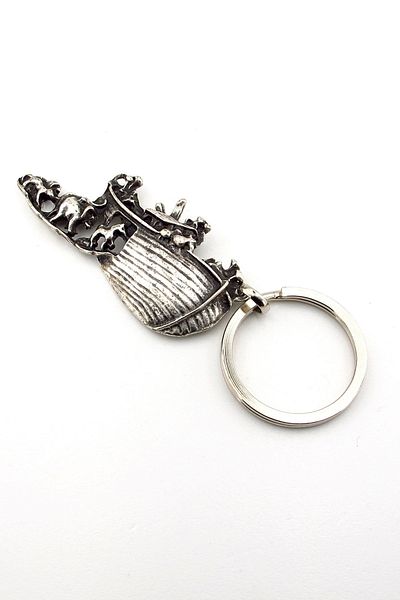 Solfera Noah's Ark Emboss Shaped Animals Metal Keychain Kc190