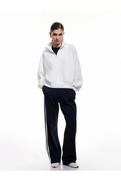 Koton Φούτερ με μακρυμάνικο γιακά Modal Fabric με μισό φερμουάρ
