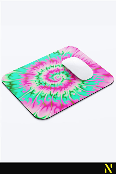 nilizma Цветна подложка за мишка с батик мотив и неплъзгаща се основа за дома и офиса