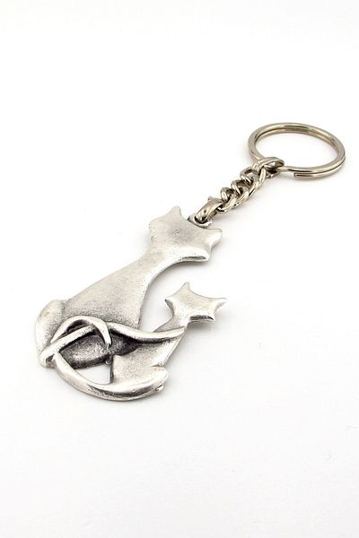 Solfera Mother & Kids Cat Family Love Metal Keychain Kc195