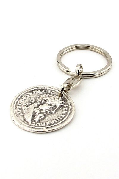 Solfera Macrinus Denarius Ancient Roman Imperial Coin Metal Key Chain Kc211