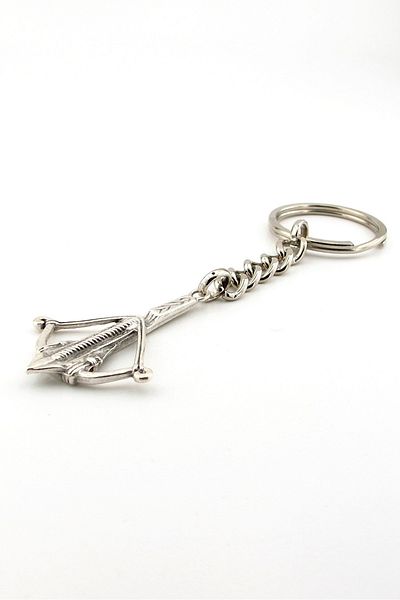 Solfera Crossbow Medieval Weapon Arrow Bow Shaped Metal Keychain Kc223