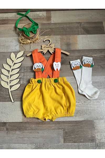 Feriatolye Teeth Wheat Baby Boy Salopet