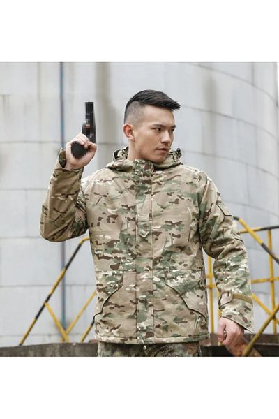 ARDSU Мъжко яке HAN wild camouflage, ветроустойчиво тактическо яке,