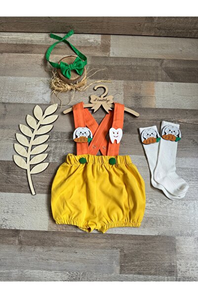 Feriatolye Teeth Wheat Baby Boy Salopet