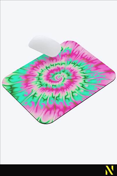 nilizma Цветна подложка за мишка с батик мотив и неплъзгаща се основа за дома и офиса