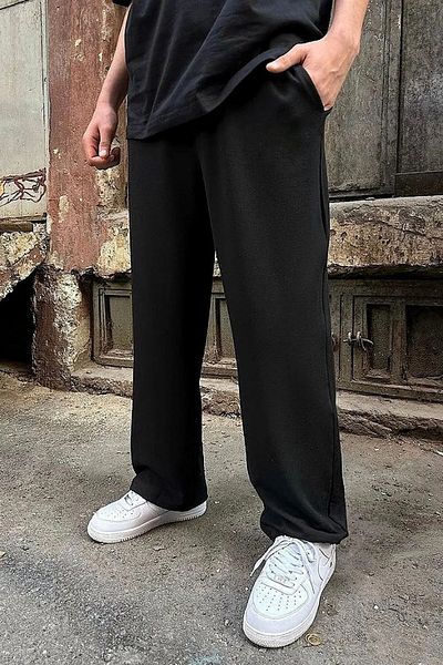 EydaMoon Ανδρικό φαρδύ παντελόνι Loose Fit Loose Leg 4 Seasons