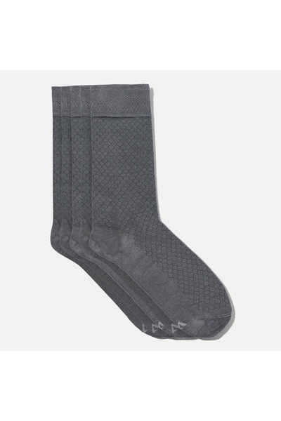 Happy Body Bamboo Men's Fabric Non-Slip Seamless Rubber 5-Piece Toe Cap