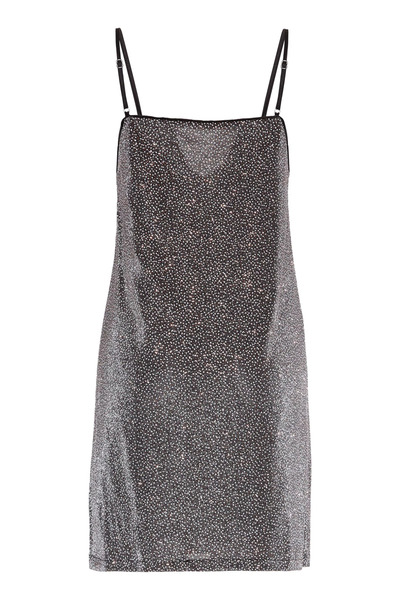 Keikei Bakır Pul Payet Kolsuz Kısa Elbise