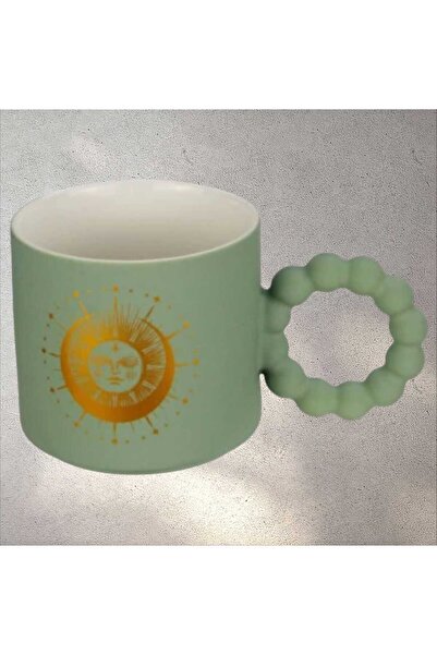 Tohana Desenli Porselen Kupa Yeşil