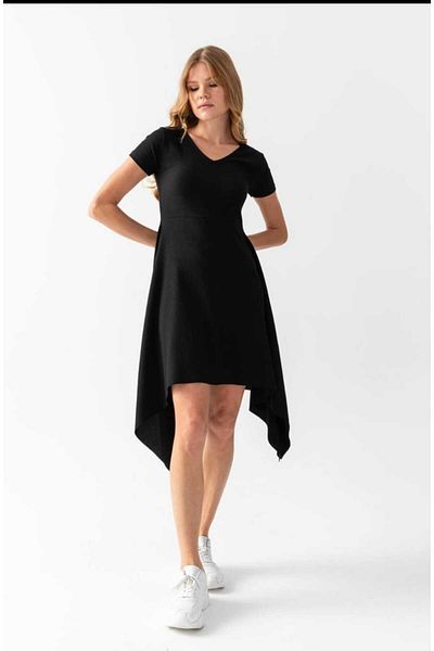 Cisa Design Rochie de damă înfășurată cu decupaj asimetric cu decolteu în V