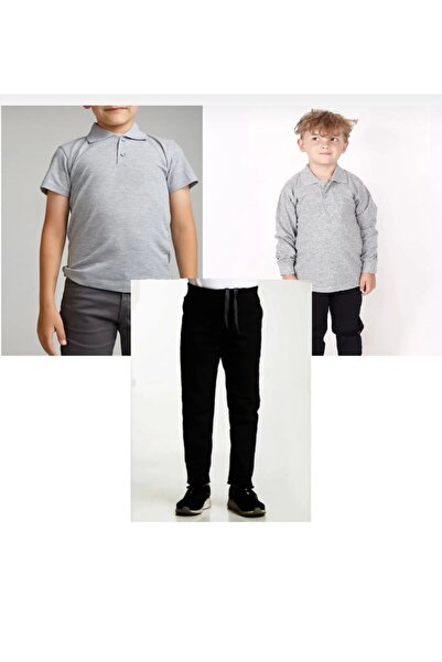 Nacar Unisex dečije pantalone sa rebrastim strukom, polo majica sa kratkim i ...