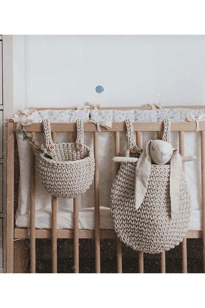 afralya home Yenidoğan Bebek Beşik Yanı Düzenleyici, 2li Cepli Bebek Odası Or...