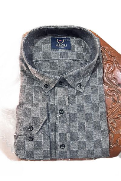 GREYİSH Comfortable Fit Square Full Cotton Large Size Jumper Shirt