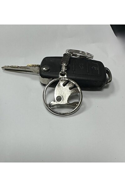 STİLİX GARAGE Breloc auto Skoda 3D argintiu