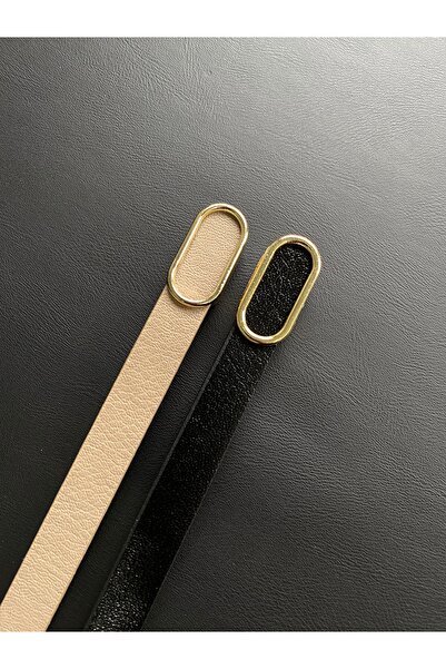 LİA KEMER 2'li البيضاوي الذهب مشبك حزام الخصر حزام معطف حزام اللباس حزام السر...