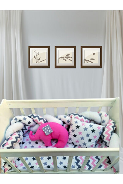 Home Baby Sleeping Set 60X120 Knitted Star Zigzag