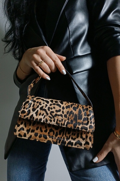 Glemix Geantă de umăr și curea încrucișată Kate Leopard pentru femei