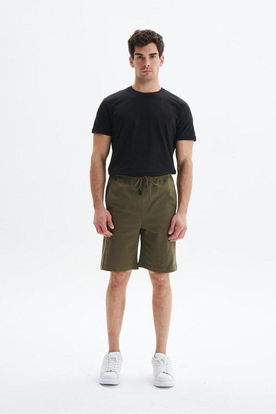 Arma Ανδρικό σορτς Khaki Regular Fit Basic Single Jersey 100% βαμβακερό σορτς με τσέπες στο πλάι και στην πλάτη 29504279302