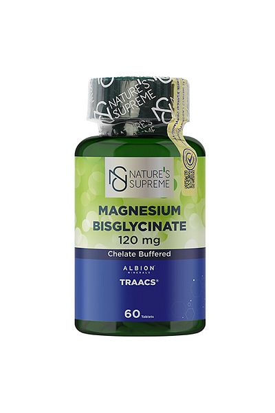 Nature's Supreme 120 Mg Magnesium Bisglycinate - 60 Tablets