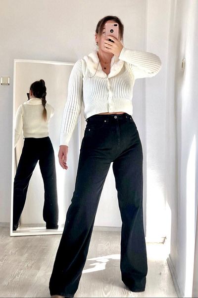 LİMABEL Super High Waist Loose Rukiye Milano Candy Jeans Palazzo Pants 2025
