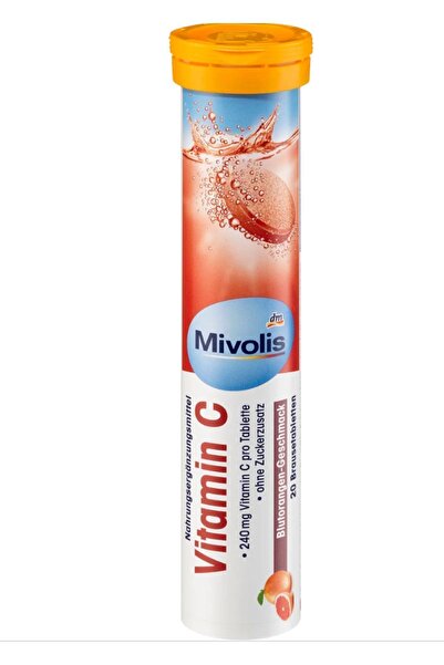 mivolis Alman Kalitesi Dm C Vitamini Efervesan Tabletler, 20 Adet, 82 G